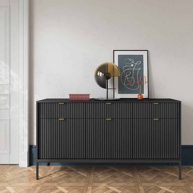 Komód  Nova K104 fekete,4