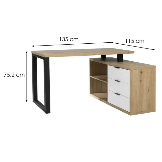 Íróasztal + Komód Szett Max II,3