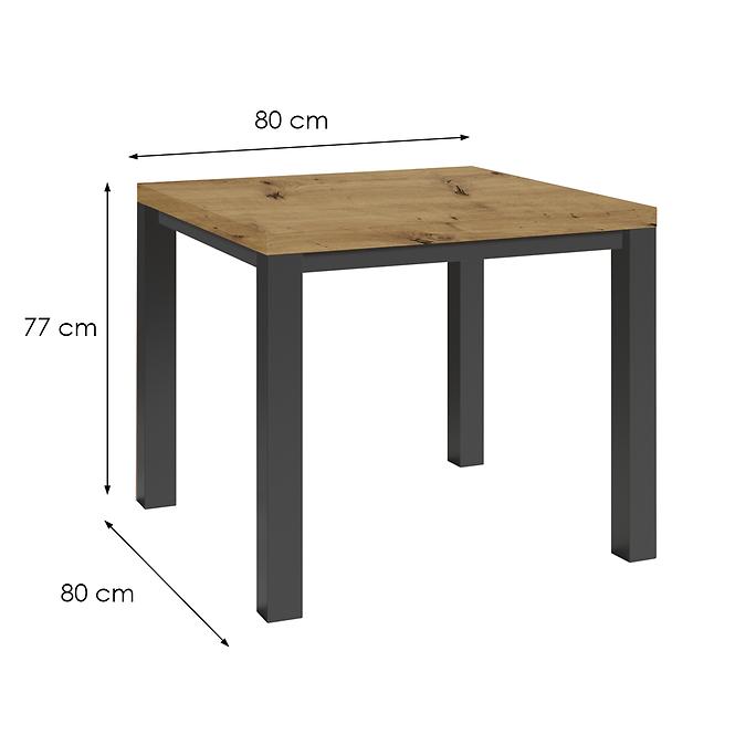 Asztal Oskar M80 artisan/fekete