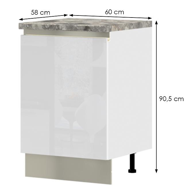 Konyhaszekrény Infinity R-60-1K/5 Crystal White