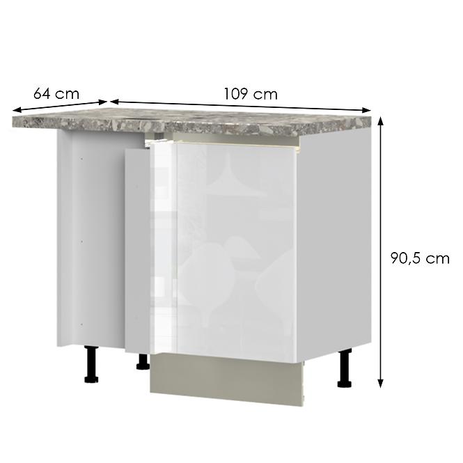 Konyhaszekrény Infinity R-UG-1KL/5 Crystal White