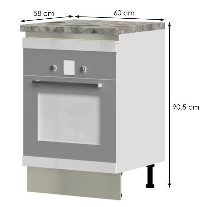 Konyhaszekrény Infinity R-60-R/5 Crystal White
