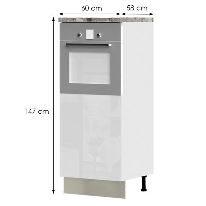 Konyhaszekrény Infinity K14-60-1KR/5 Crystal White