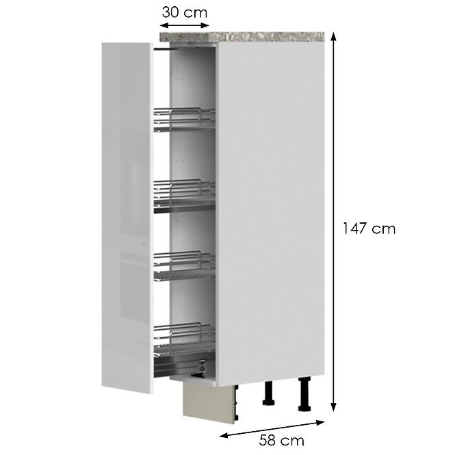 Konyhaszekrény Infinity K14-30-1KZ/5 Crystal White