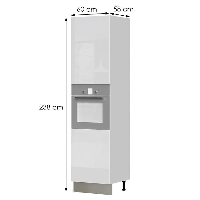 Konyhaszekrény Infinity K23-60-2KR/5 Crystal White