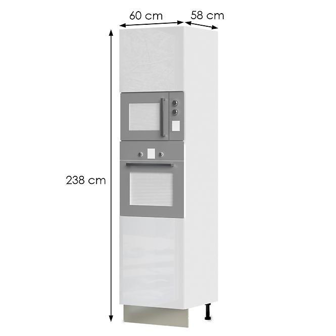 Konyhaszekrény Infinity K23-60-RM/5 Crystal White