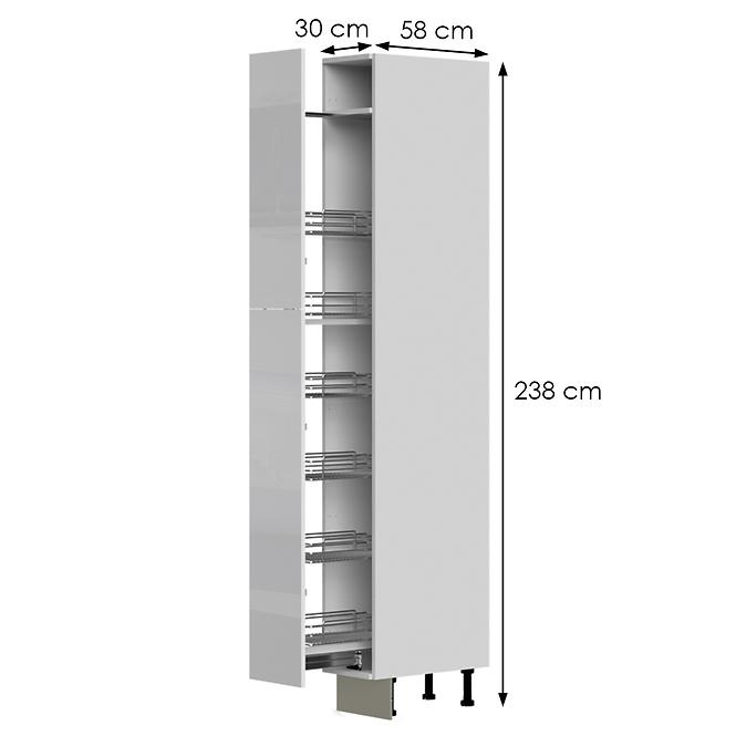 Konyhaszekrény Infinity K23-30-1KZ/5 Crystal White