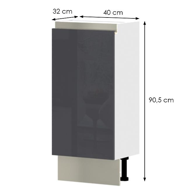 Konyhaszekrény Infinity R3-40-1K/5 Anthracite