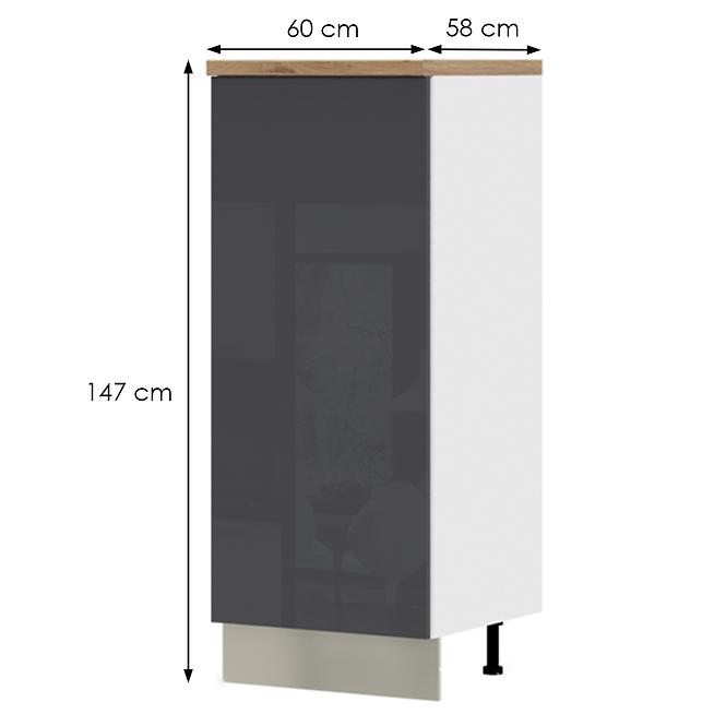 Konyhaszekrény Infinity K14-60-1KF/5 Anthracite