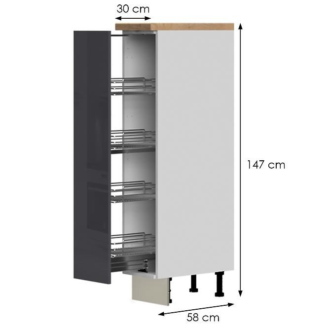 Konyhaszekrény Infinity K14-30-1KZ/5 Anthracite