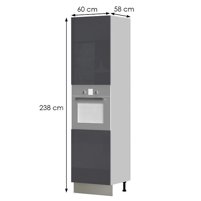Konyhaszekrény Infinity K23-60-2KR/5 Anthracite