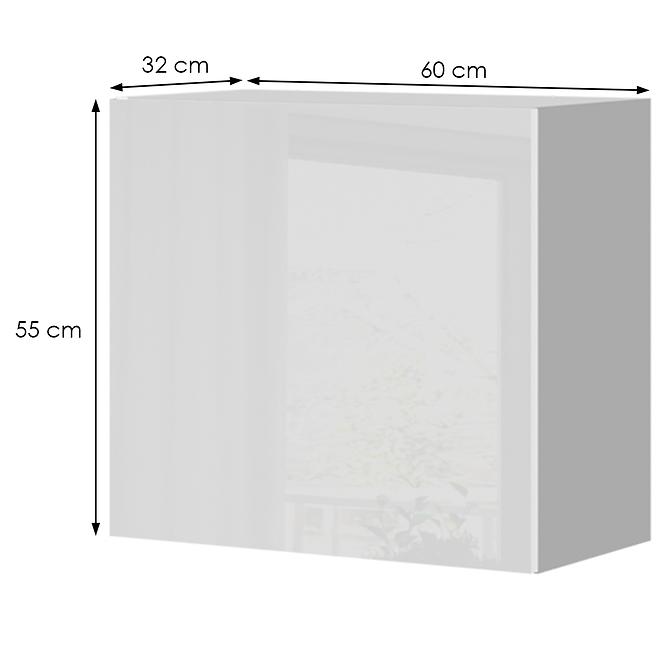 Konyhaszekrény Infinity V5-60-1K/5 Crystal White