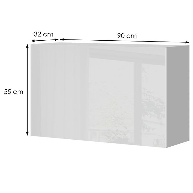 Konyhaszekrény Infinity V5-90-1KP/5 Crystal White