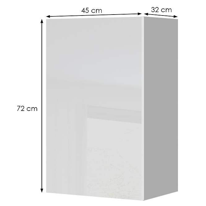 Konyhaszekrény Infinity V7-45-1K/5 Crystal White