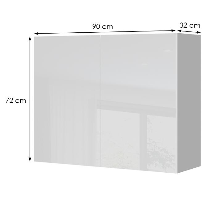 Konyhaszekrény Infinity V7-90-2K/5 Crystal White