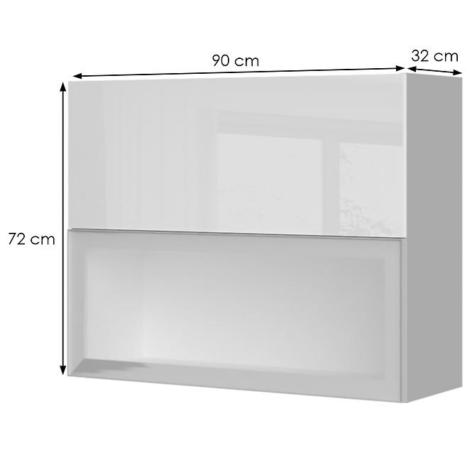 Konyhaszekrény Infinity V7-90-1KALP/5 Crystal White