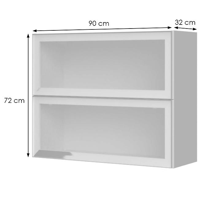 Konyhaszekrény Infinity V7-90-2ALP/5 Crystal White