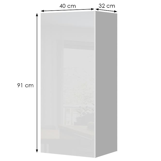 Konyhaszekrény Infinity V9-40-1K/5 Crystal White