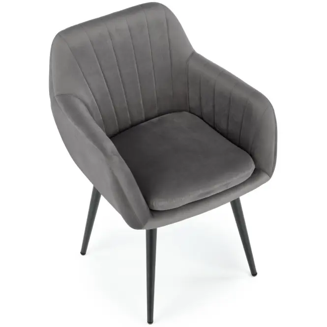 Szék K429 Velvet/Fém szürke,4