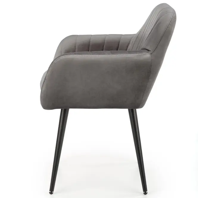 Szék K429 Velvet/Fém szürke,7