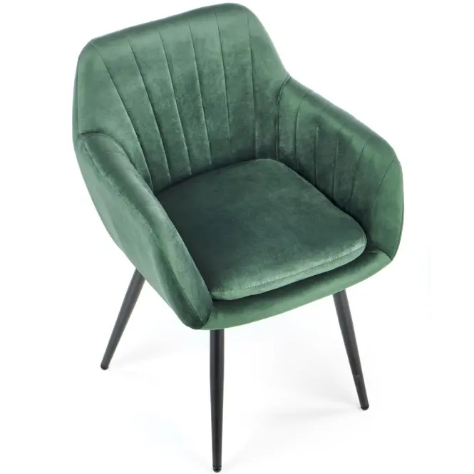 Szék K429 Velvet/Fém Sötétzöld,4