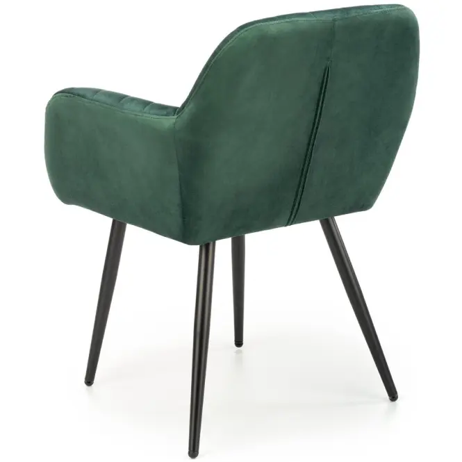 Szék K429 Velvet/Fém Sötétzöld,6