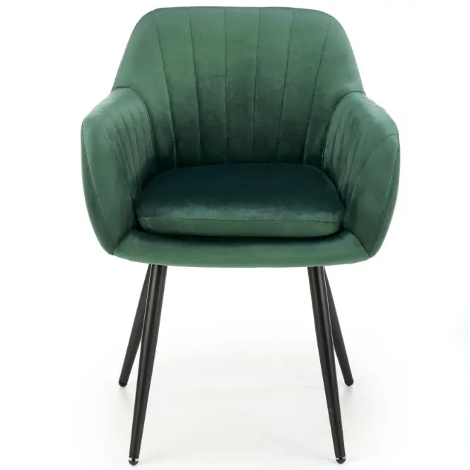 Szék K429 Velvet/Fém Sötétzöld,8