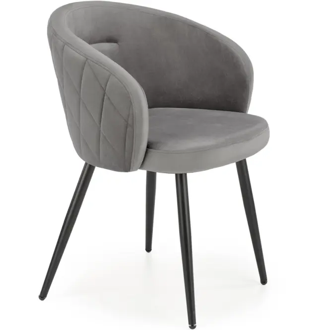 Szék K430 Velvet/Fém szürke