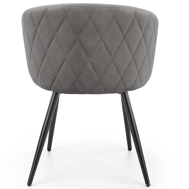 Szék K430 Velvet/Fém szürke