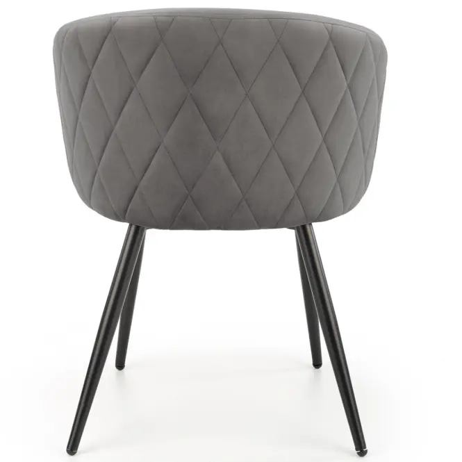 Szék K430 Velvet/Fém szürke,3