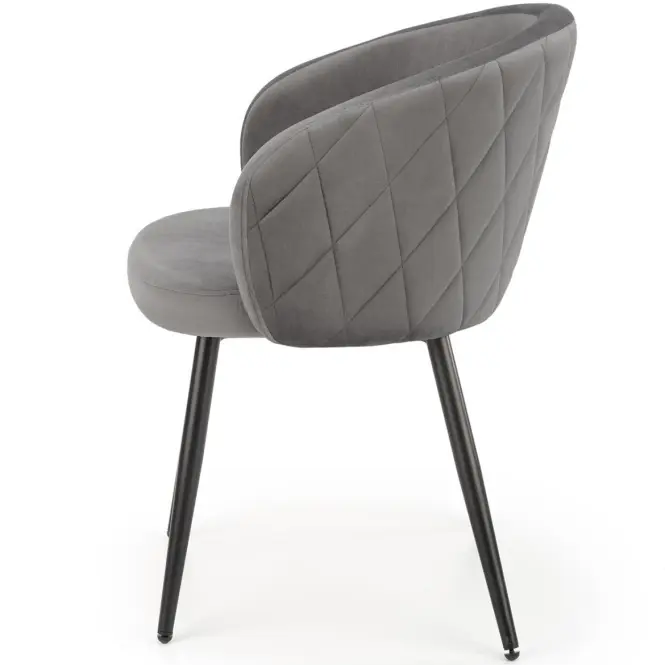 Szék K430 Velvet/Fém szürke,5