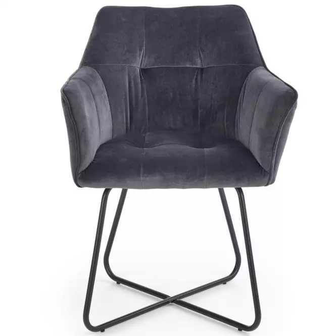 Szék K377 Velvet/Fém szürke
