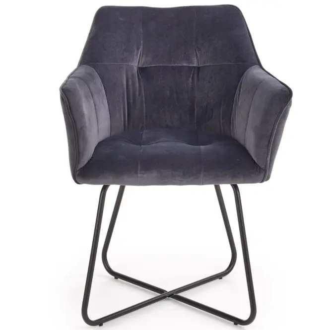 Szék K377 Velvet/Fém szürke,11
