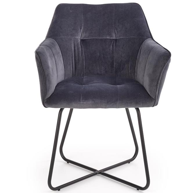 Szék K377 Velvet/Fém szürke,11