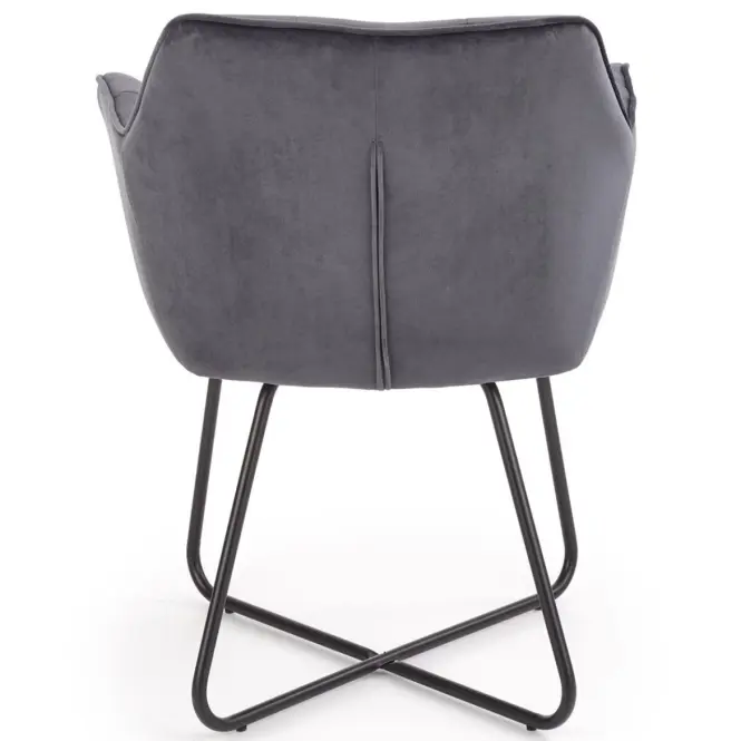 Szék K377 Velvet/Fém szürke,3