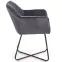 Szék K377 Velvet/Fém szürke,4