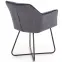 Szék K377 Velvet/Fém szürke,5