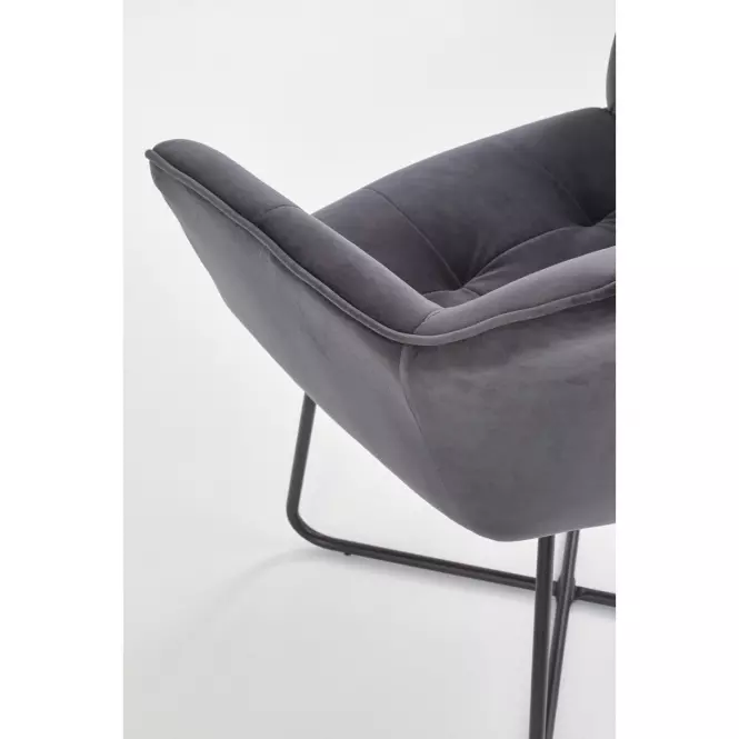Szék K377 Velvet/Fém szürke