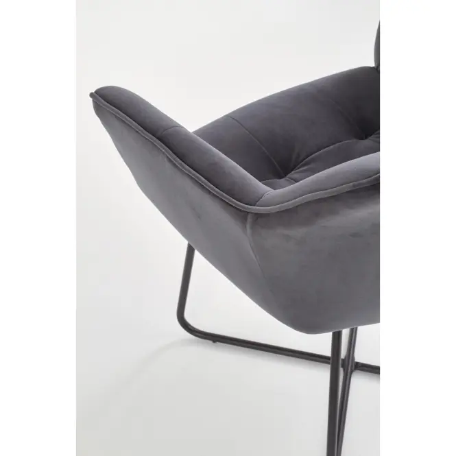 Szék K377 Velvet/Fém szürke,6