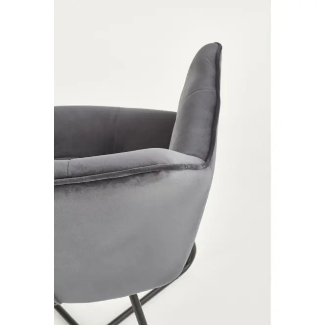 Szék K377 Velvet/Fém szürke,7