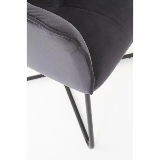 Szék K377 Velvet/Fém szürke,8