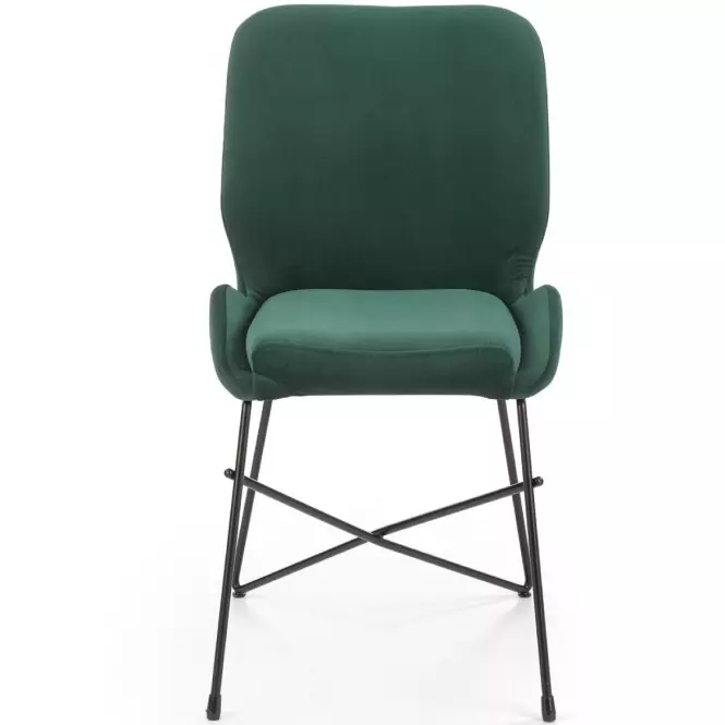 Szék K454 Velvet/Fém Sötétzöld