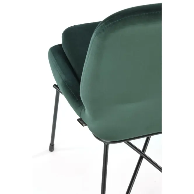Szék K454 Velvet/Fém Sötétzöld,3
