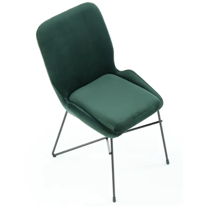 Szék K454 Velvet/Fém Sötétzöld,6