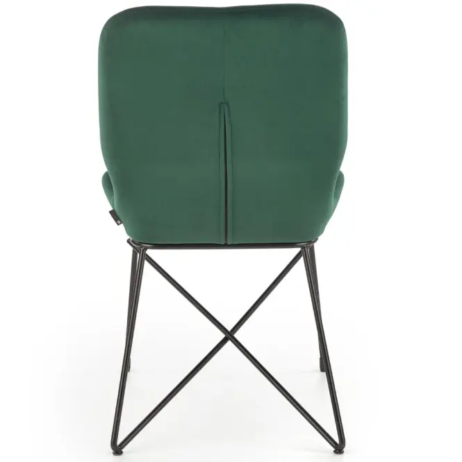 Szék K454 Velvet/Fém Sötétzöld,7
