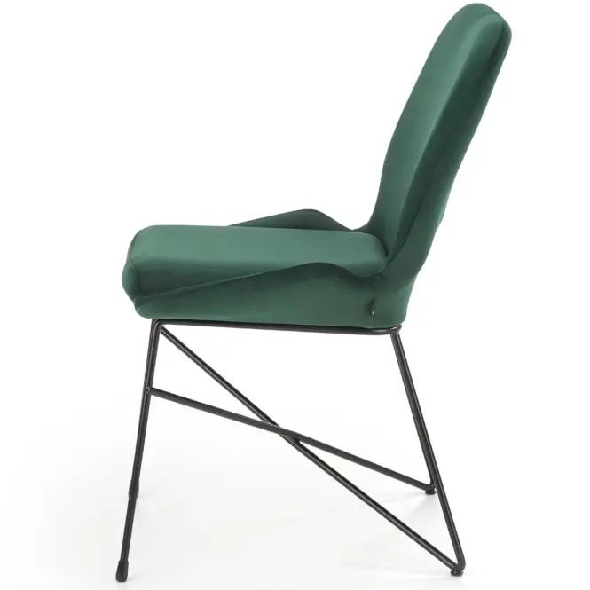 Szék K454 Velvet/Fém Sötétzöld,9