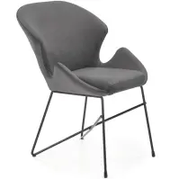 Szék K458 Velvet/Fém szürke