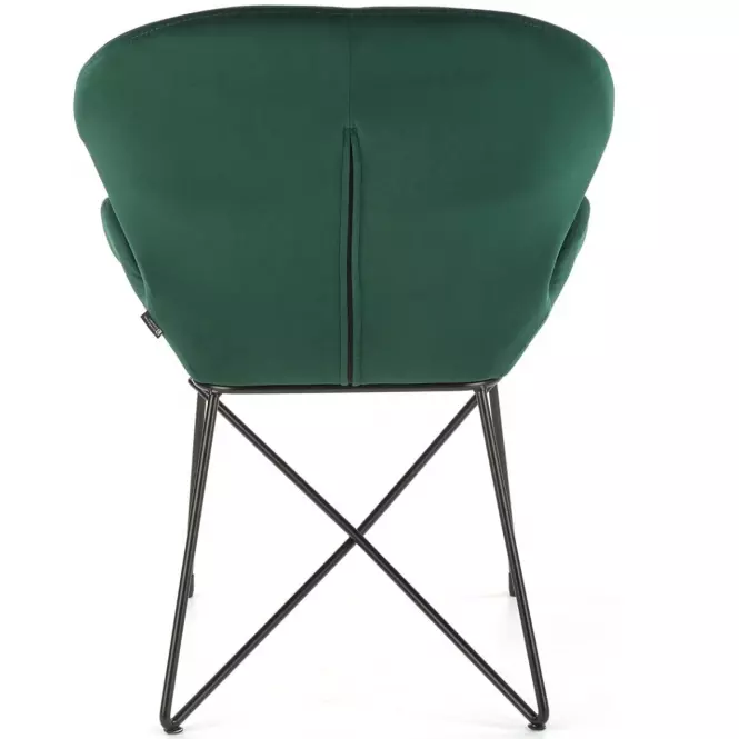 Szék K458 Velvet/Fém Sötétzöld