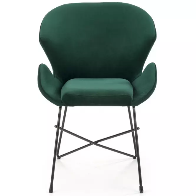 Szék K458 Velvet/Fém Sötétzöld