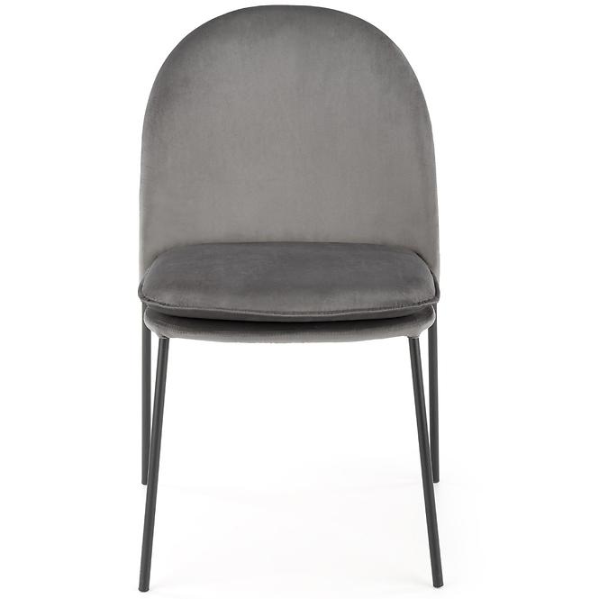 Szék K443 Velvet/Fém szürke,8